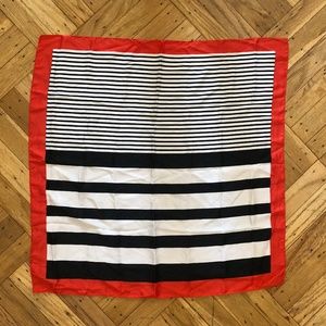 Striped silk scarf